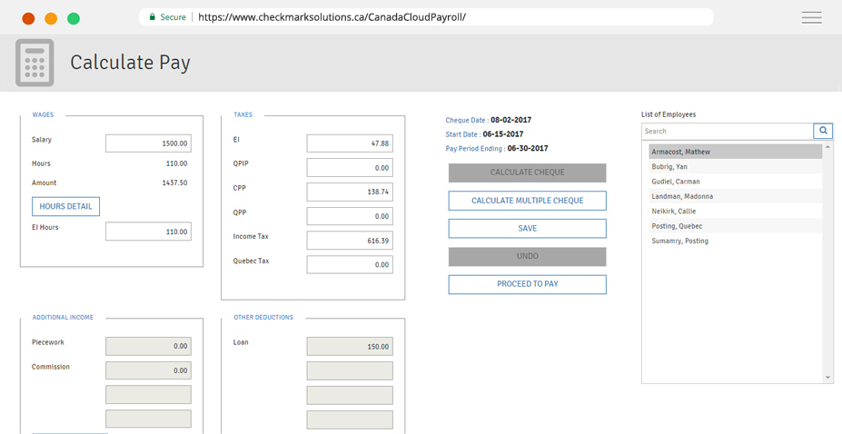 payroll calculation