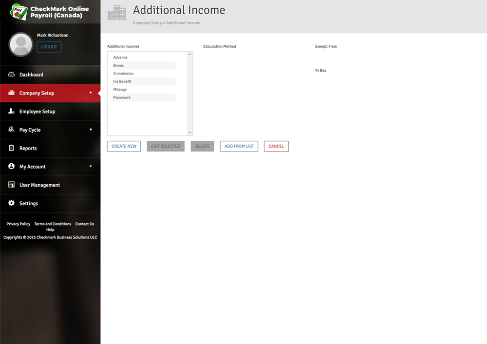 payroll additional income